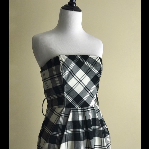 Candies Pleated Black and White Sheath Dress sz 7 - Picture 2 of 7